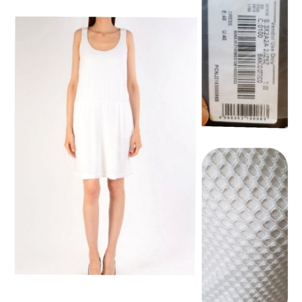 NWT Emporio Armani Spring 2016 Eyelet Dress, Size EU 40